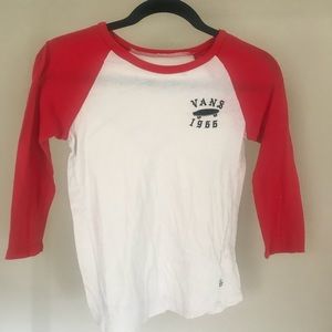 women’s vans baseball style long sleeve